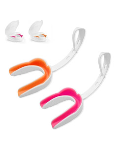 Paquete 2 Protectores Bucales KLASHE Rosa y Naranja para Deportes