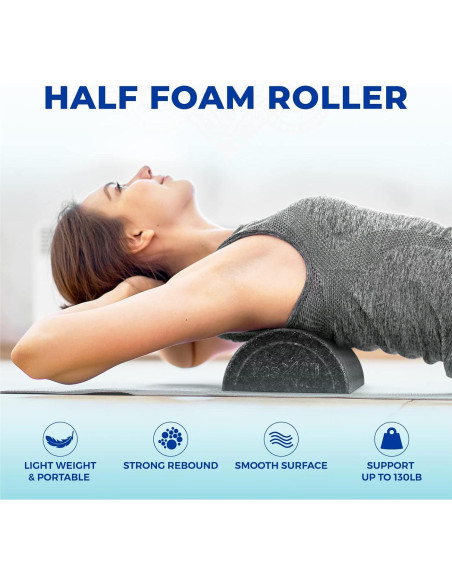 Rodillo de Espuma Yes4All EPP 45.72 cm Negro para Ejercicio
