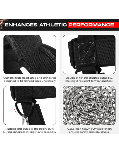 Arnés de Entrenamiento de Cuello SAWANS - Ajustable, Neopreno