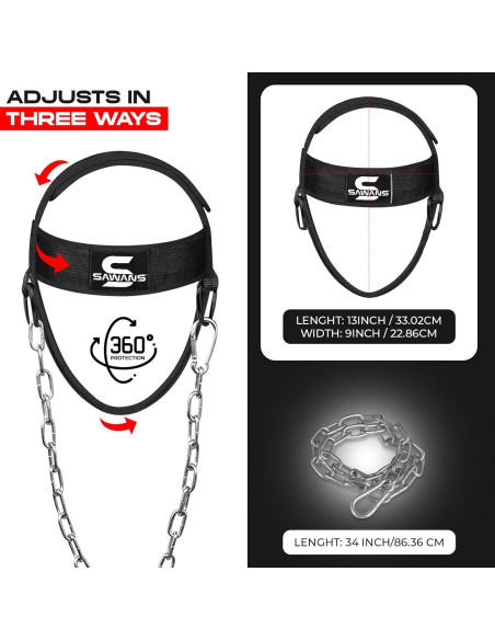 Arnés de Entrenamiento de Cuello SAWANS - Ajustable, Neopreno
