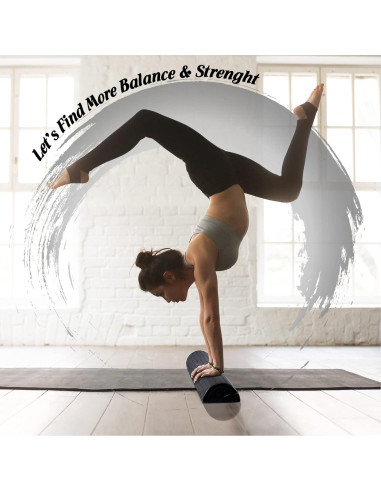 Rodillo de Espuma Yes4All EPP 45.72 cm Negro para Ejercicio