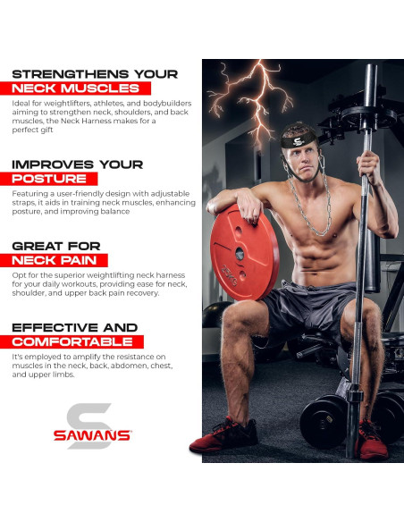 Arnés de Entrenamiento de Cuello SAWANS - Ajustable, Neopreno