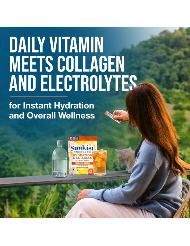 Bebida de Colágeno Sunkist The Frozen Bean Naranja 20 Paquetes