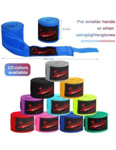 Envolturas de Mano para Boxeo Lenwen 10 Pares 120 cm Multicolor