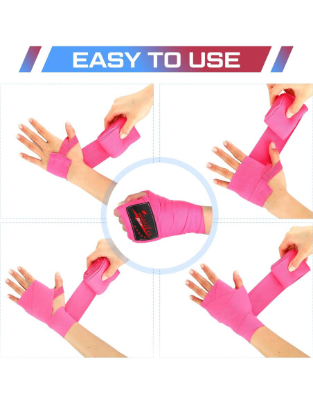 Envolturas de Mano para Boxeo Lenwen 10 Pares 120 cm Multicolor