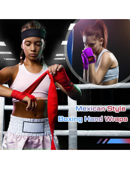 Envolturas de Mano para Boxeo Lenwen 10 Pares 120 cm Multicolor