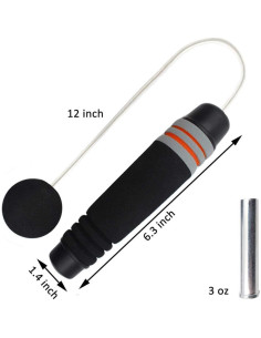 Cuerda de Salto Sin Cuerda Benvo Naranja Ajustable con Peso 2