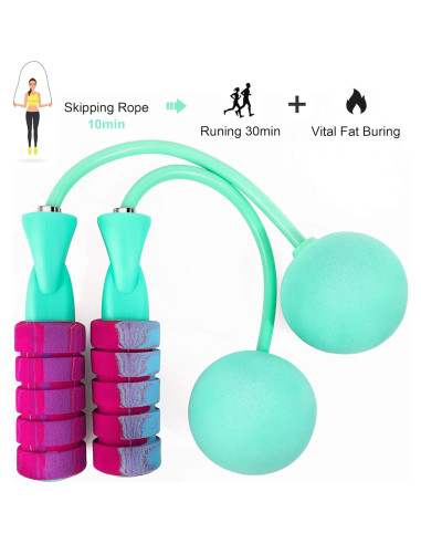 Cuerda de Saltar APLUGTEK con Peso y Sin Enredos - Verde