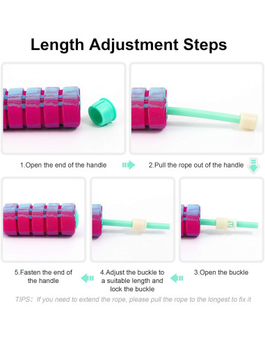 Cuerda de Saltar APLUGTEK con Peso y Sin Enredos - Verde