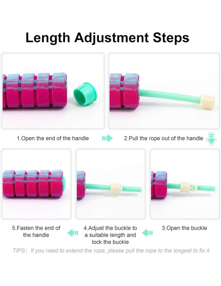 Cuerda de Saltar APLUGTEK con Peso y Sin Enredos - Verde