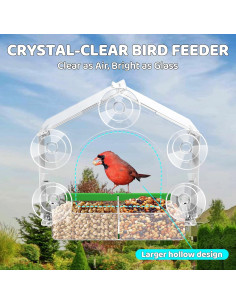 Comedero para Aves de Ventana HCGADON 0.41 kg Transparente 2