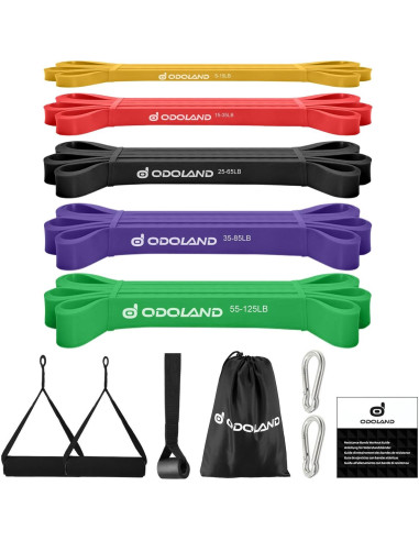 Conjunto de 5 Bandas de Resistencia Odoland para Ejercicio