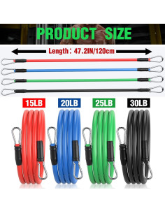 TOBWOLF Entrenador de Resistencia de Béisbol 4PCS - Bandas 15-30 LB 2