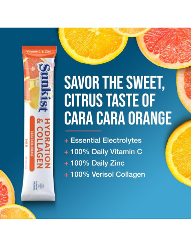 Bebida de Colágeno Sunkist The Frozen Bean Naranja 20 Paquetes