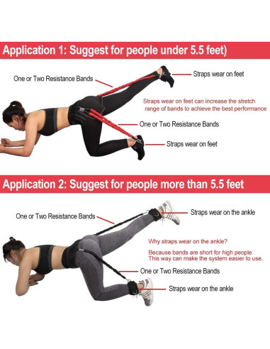 Sistema de Bandas de Resistencia NOANTA 13 Piezas para Glúteos