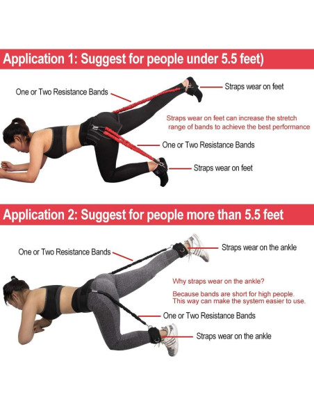 Sistema de Bandas de Resistencia NOANTA 13 Piezas para Glúteos