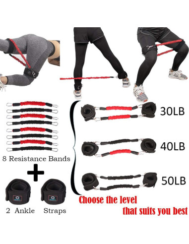 Sistema de Bandas de Resistencia NOANTA 13 Piezas para Glúteos