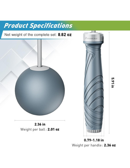 Cuerda de Salto Sin Cable BURNCALO con Peso - Fitness y Ejercicio