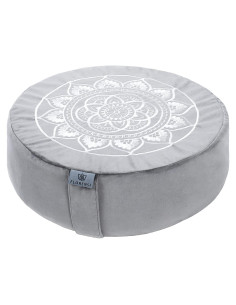 Cojín de Meditación Florensi Grande de Terciopelo Gris
