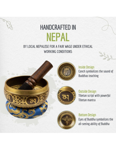 Juego de Cuencos Cantores Tibetanos Wish Well - 10.16 cm