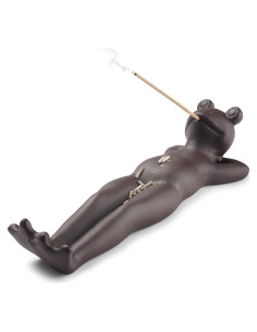 Soporte de Incienso Rana RUINENGDA 22.4x5.8 cm Arena Púrpura