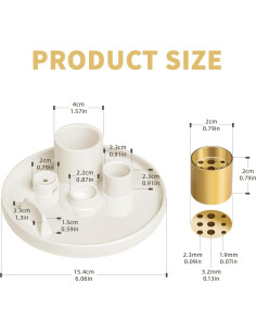 Soporte de Incienso 5 en 1 Luvan, Cerámica 15.4 cm para Meditación 2