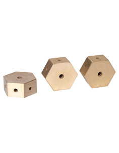 Soporte de Incienso Hexagonal Pumwoy 3 Piezas Latón Oro