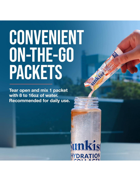 Bebida de Colágeno Sunkist The Frozen Bean Naranja 20 Paquetes