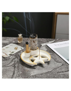 Soporte de Incienso YIASSON 4 en 1 Cerámica Blanco