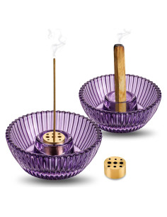Set de 2 Soportes para Incienso Kanpura de Vidrio 8.4cm