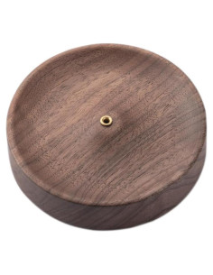 Soporte de Incienso Redondo MIGAKU HOME de Madera de Nogal