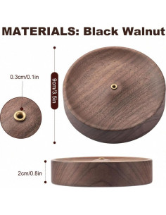Soporte de Incienso Redondo MIGAKU HOME de Madera de Nogal 2