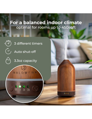 Difusor de Aceite WALDWERK 100ml Madera de Acacia Silencioso