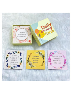 Tarjetas de Afirmaciones Diarias ZHQGYN - 54 Tarjetas Motivacionales