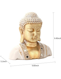 Estatua de Buda Dorada 24.13 cm - Decoración Zen y Meditación 2