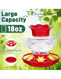 Comedero para Colibríes Fchstaer 510 ml A Prueba de Abejas 2