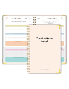 Diario de Gratitud Kamoy A5 Beige - 5 Minutos de Reflexión