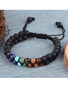 Pulsera Sanadora de Chakra Massive Beads Doble Capa 6mm 2