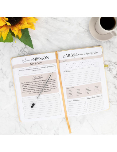 Diario de Gratitud Just Joyful Boutique A5 Oro Sin Fecha