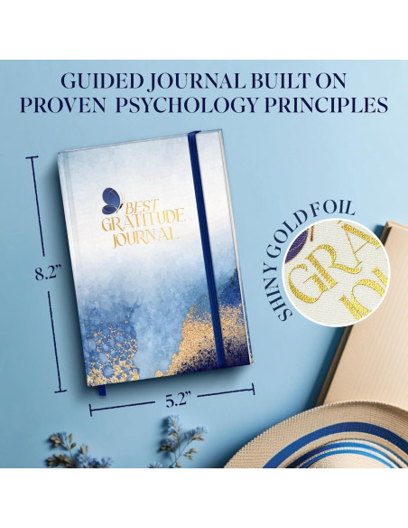 Diario de Gratitud Genérico con Tarjetas de Afirmación 200 Páginas