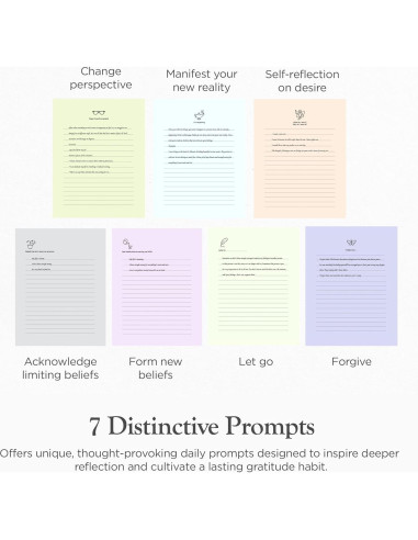 Diario de Gratitud Guiado Mi Nueva Realidad A5 Tapa Dura Lino