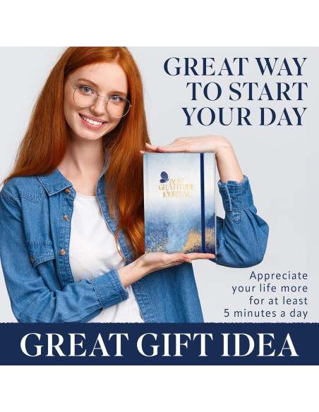 Diario de Gratitud Genérico con Tarjetas de Afirmación 200 Páginas