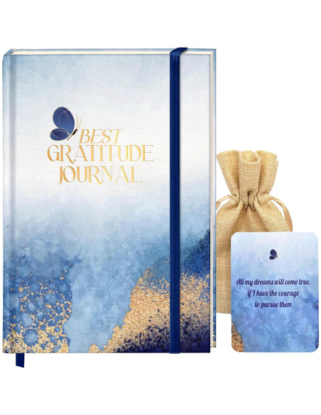 Diario de Gratitud Genérico con Tarjetas de Afirmación 200 Páginas