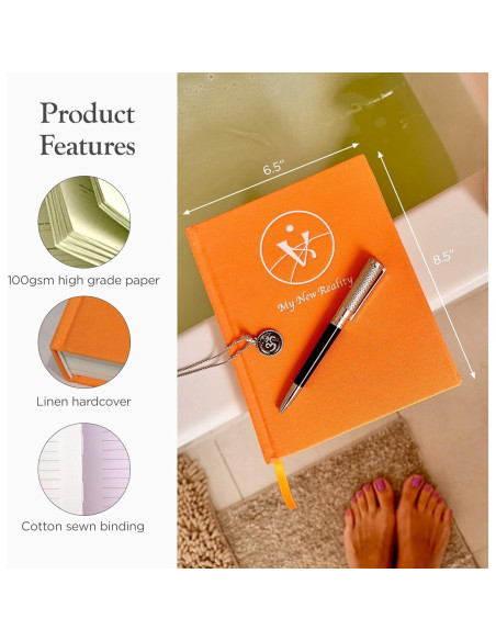 Diario de Gratitud Guiado Mi Nueva Realidad A5 Tapa Dura Lino Diario de Gratitud Guiado Mi Nueva Realidad A5 Tapa Dura Lino