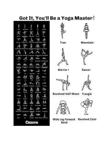 Tapete de Yoga Instructivo CIGOCIVI Antideslizante 173x61cm