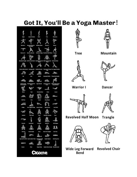 Tapete de Yoga Instructivo CIGOCIVI Antideslizante 173x61cm