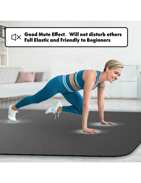 Esterilla de Yoga FrenzyBird 1.83m x 1.22m TPE Antideslizante