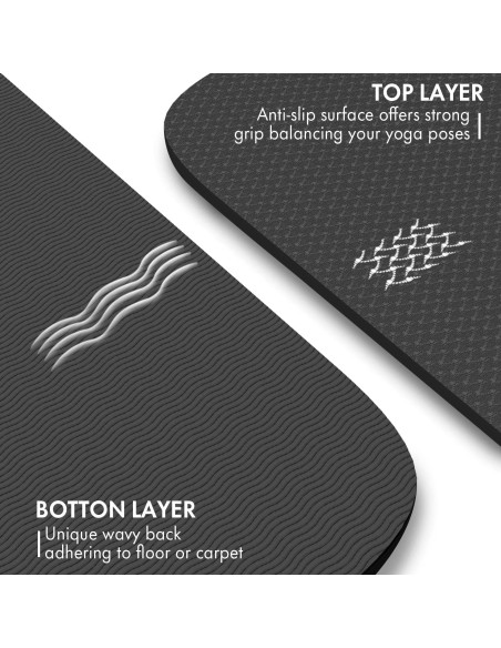 Esterilla de Yoga FrenzyBird 1.83m x 1.22m TPE Antideslizante