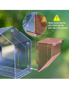 Comedero para Aves de Ventana FLINTER Transparente 0.82 kg 2