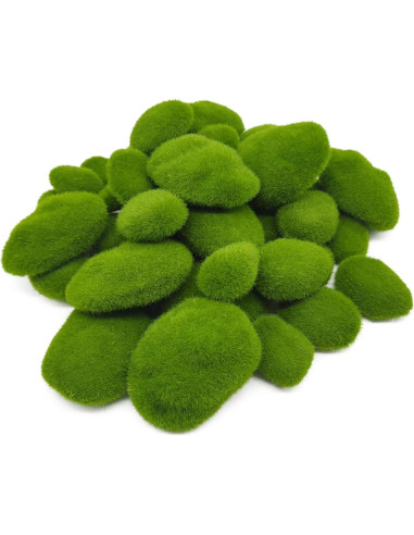 Rocas de Musgo Artificial RONYOUNG 40 Piezas Decorativas